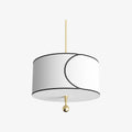 Roven Slim Metal Frame Drum Pendant Classic Transitional Lighting for Living Areas | Souliia