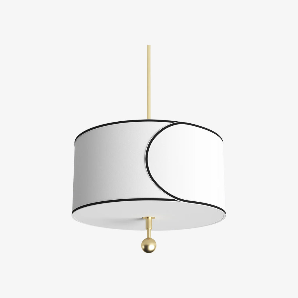 Roven Slim Metal Frame Drum Pendant Classic Transitional Lighting for Living Areas | Souliia