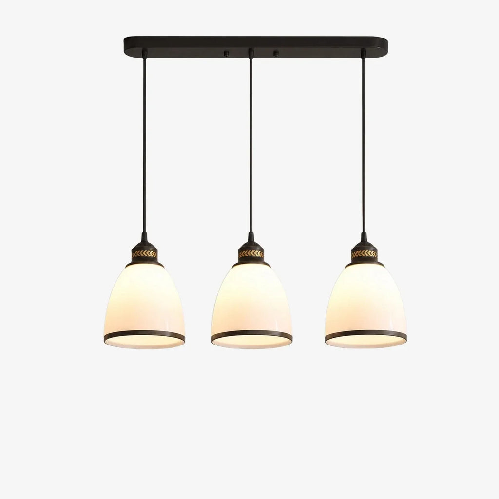 Three Head Glass Pendant Lamp | Souliia