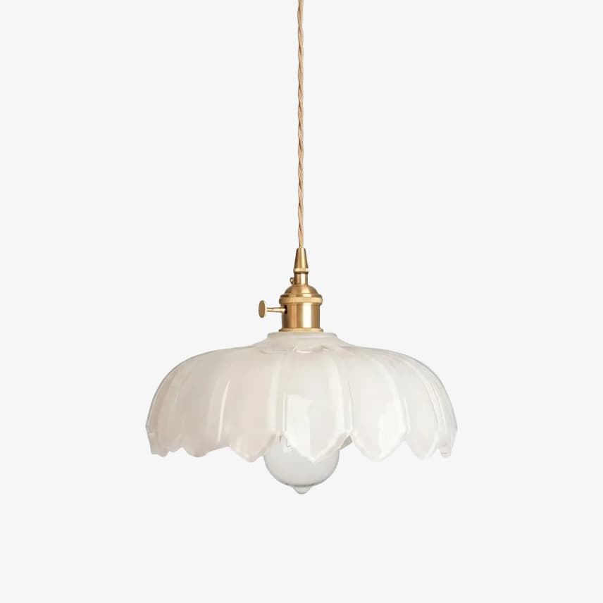 Petalbloom Rustikale Tulpen-Glas-Pendelleuchte – Hängelampe im floralen Knospendesign für den Essbereich N58 | Souliia