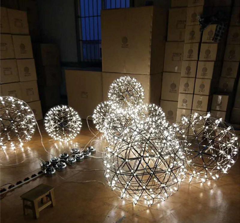 Silver Spark Ball Pendant Light | Souliia