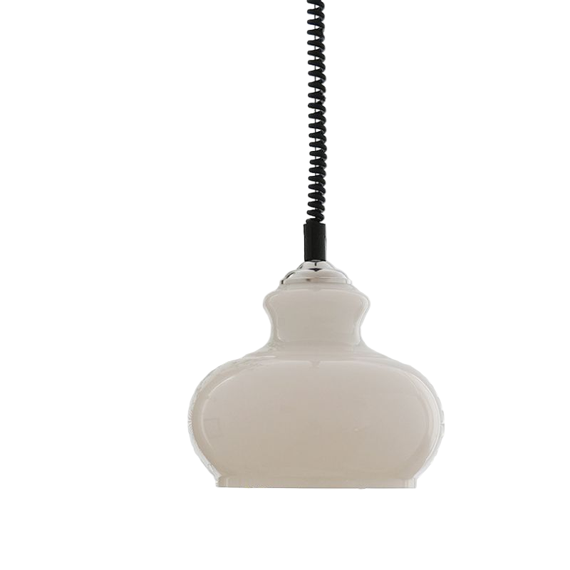 Lunea Nordic Adjustable Retro Cream Glass Pendant Light | Souliia