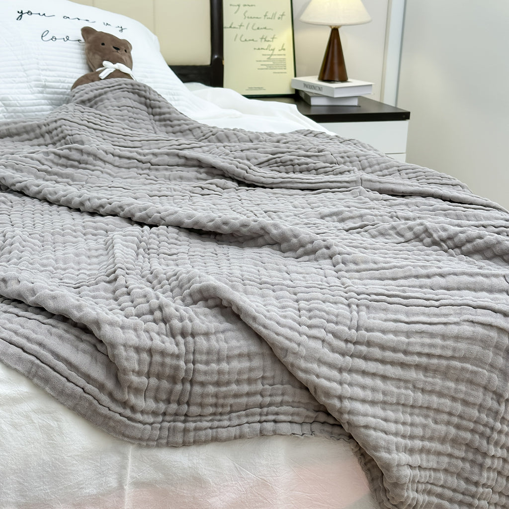 Cloudnest Six-Layer Cotton Gauze Blanket — Lightweight Breathable Weave
