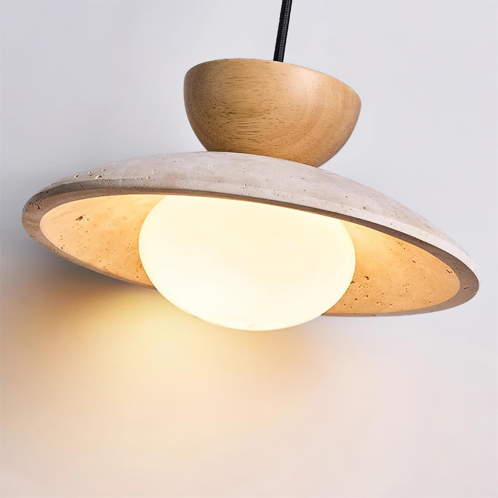 Tia Travertine Pendant Lamp | Souliia