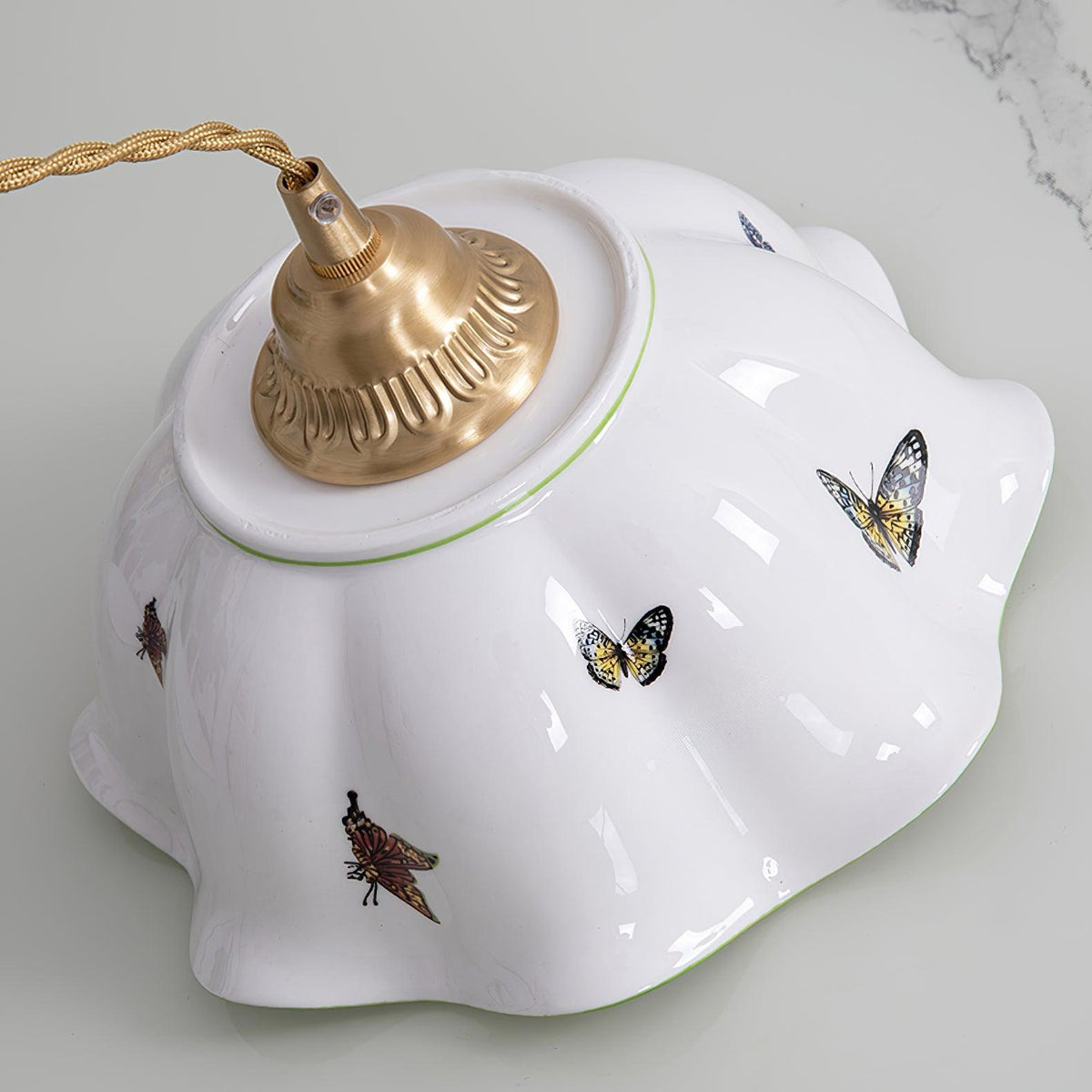 Retro Cream Style Ceramic Pendant Lamp M21 | Souliia