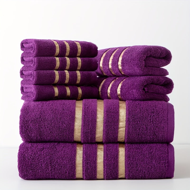 Luxebliss 8-Piece 100% Cotton Towels Set — 400 GSM Hotel-Quality Plush & Absorbent
