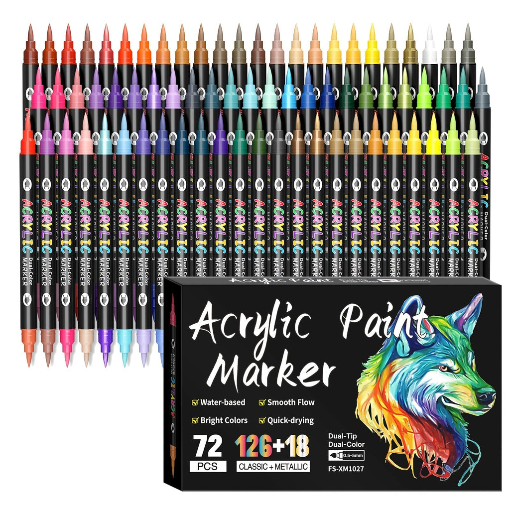 Set of 120 Acrylic Markers - Souliia