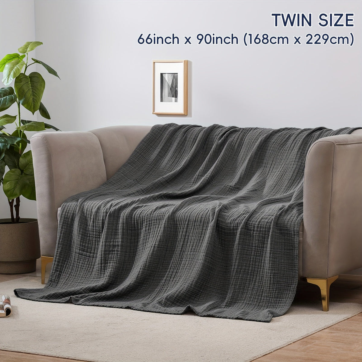 Cloudsoft Four-Layer Cotton Blanket — Soft, Breathable Weave