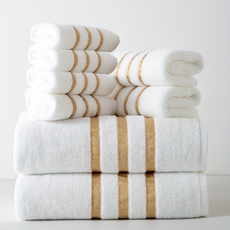 Luxebliss 8-Piece 100% Cotton Towels Set — 400 GSM Hotel-Quality Plush & Absorbent