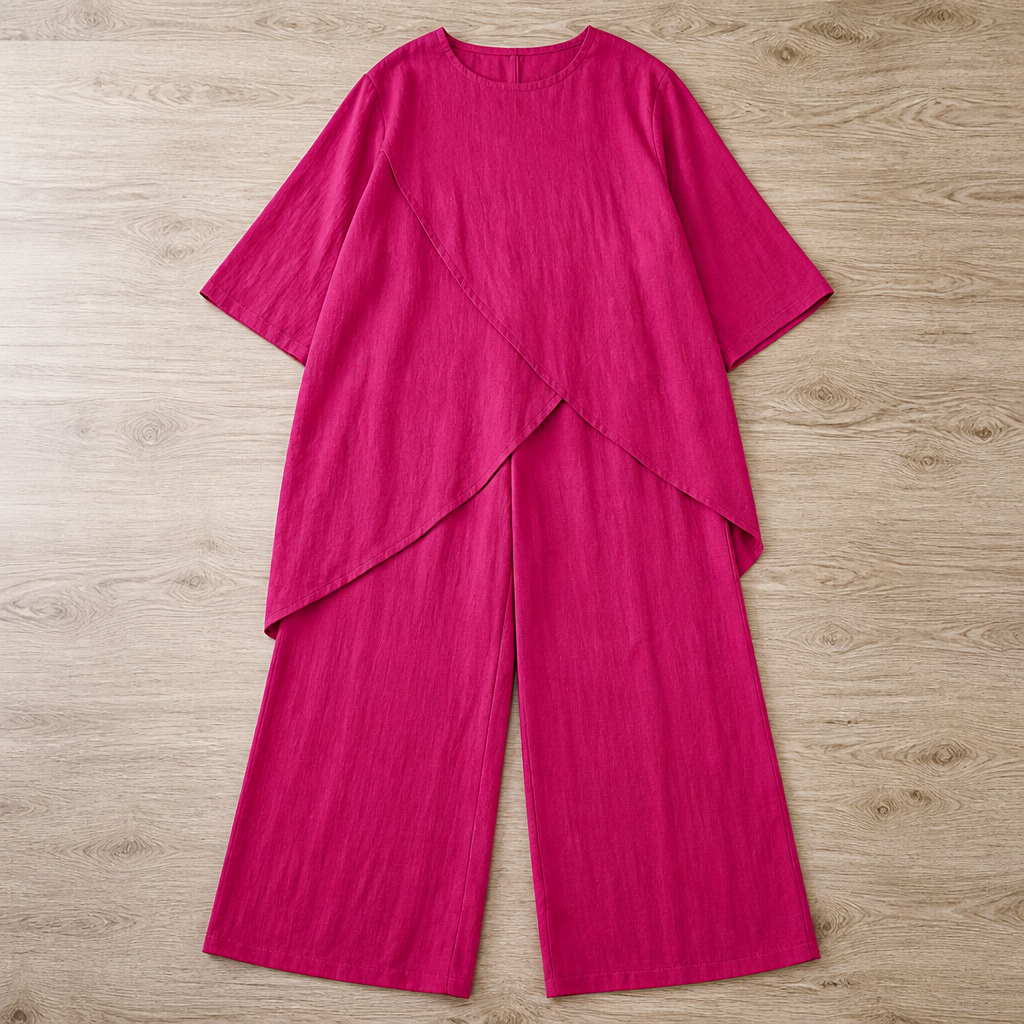 SerenaAura Two-Piece Loose Set — Unleash Effortless Confidence with Every Move - Souliia