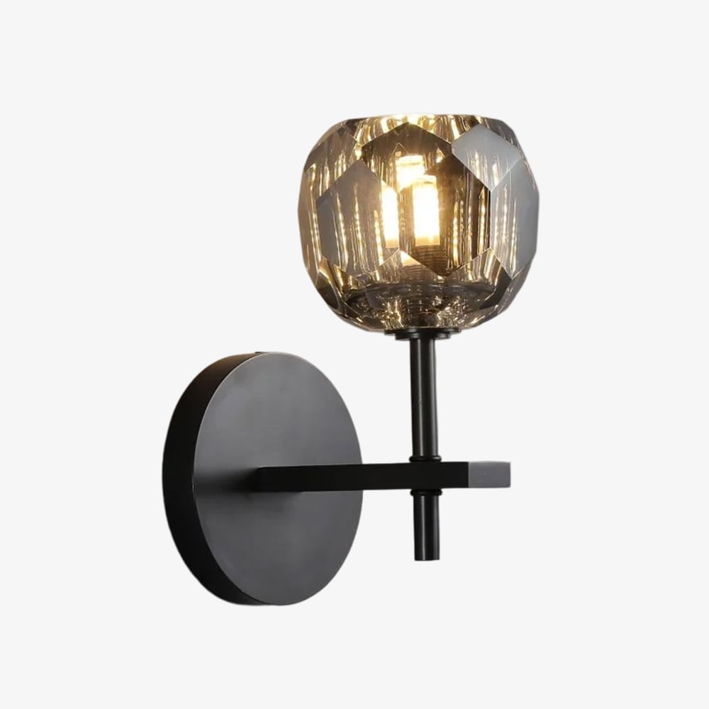 Lustrielle klare Glas-Zylindrische Wandleuchte – moderne luxuriöse Wandlampe für den Flur | Souliia