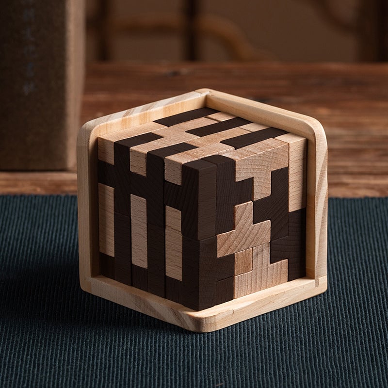 Jeu de puzzle en bois – Aiguisez votre esprit avec des énigmes stimulantes - Souliia