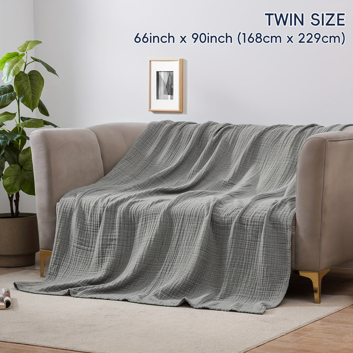 Cloudsoft Four-Layer Cotton Blanket — Soft, Breathable Weave