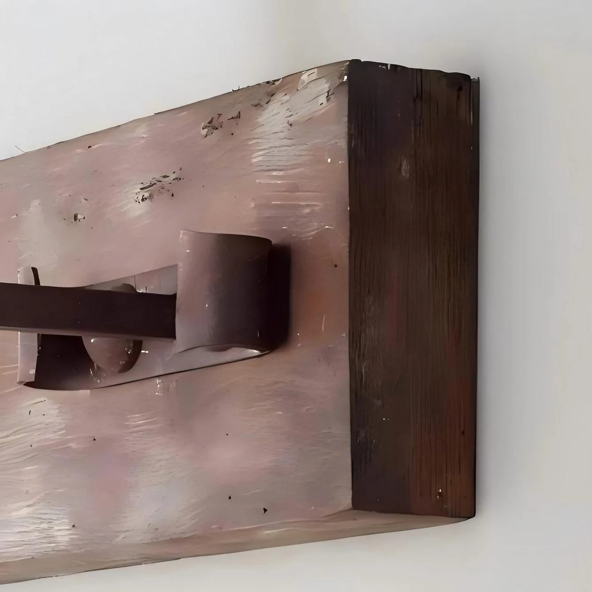 Rustic Candle Wood Wall Sconce | Souliia