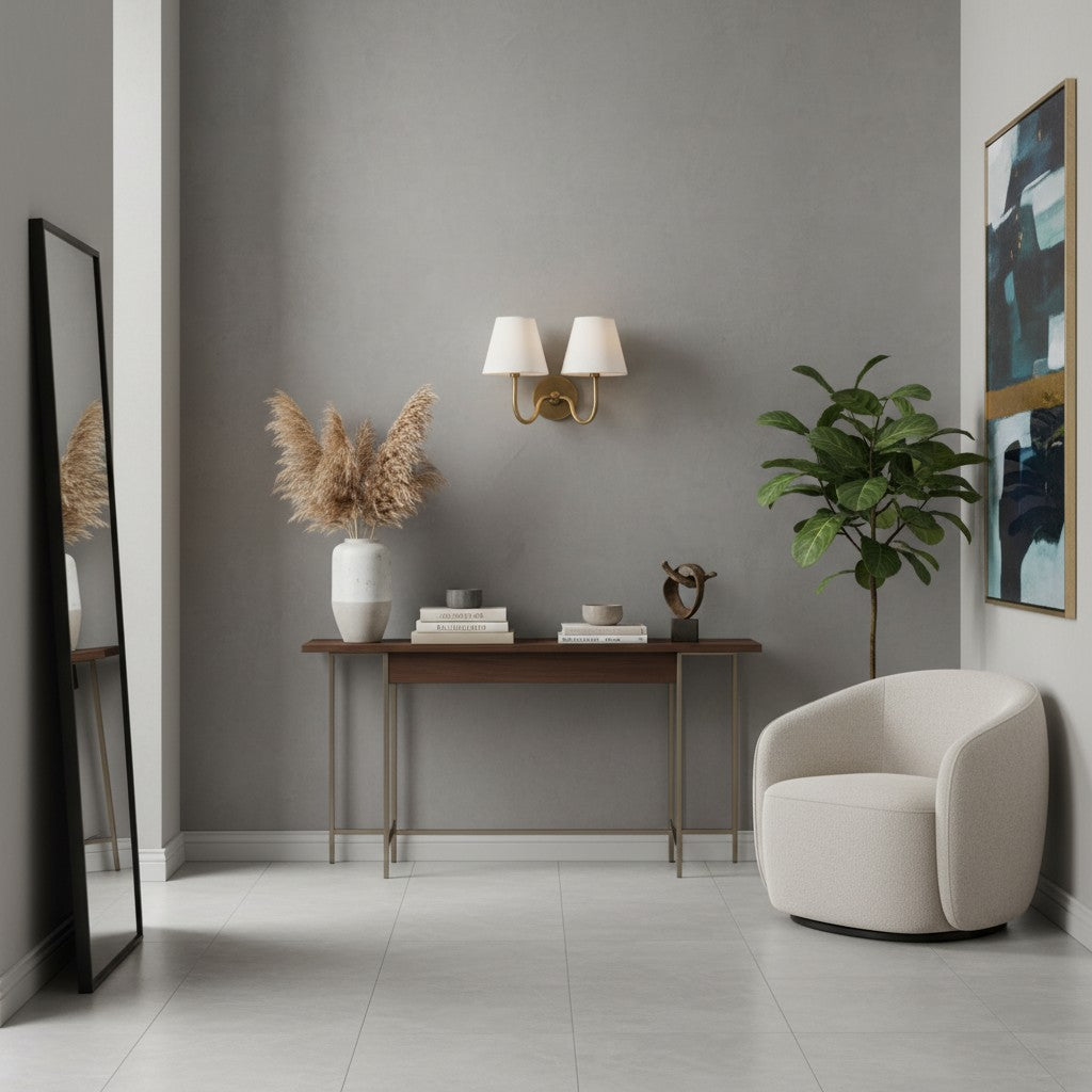Luvora Fabric Shade Wall Sconce with Drum Shade - Classic Pleated Sconce Light | Souliia