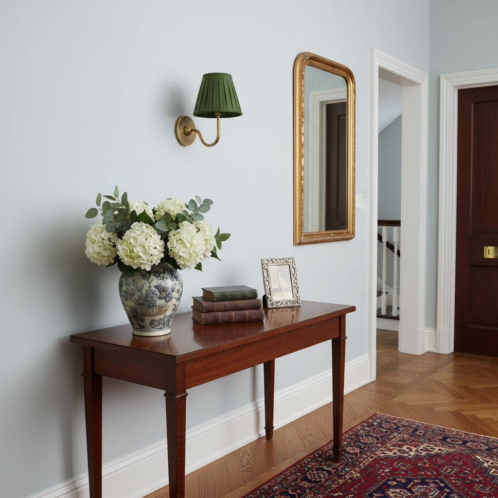Luvora Fabric Shade Wall Sconce with Drum Shade - Classic Pleated Sconce Light | Souliia