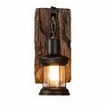 Rustic Ship Wood Industrial Wall Sconce Lamp | Souliia