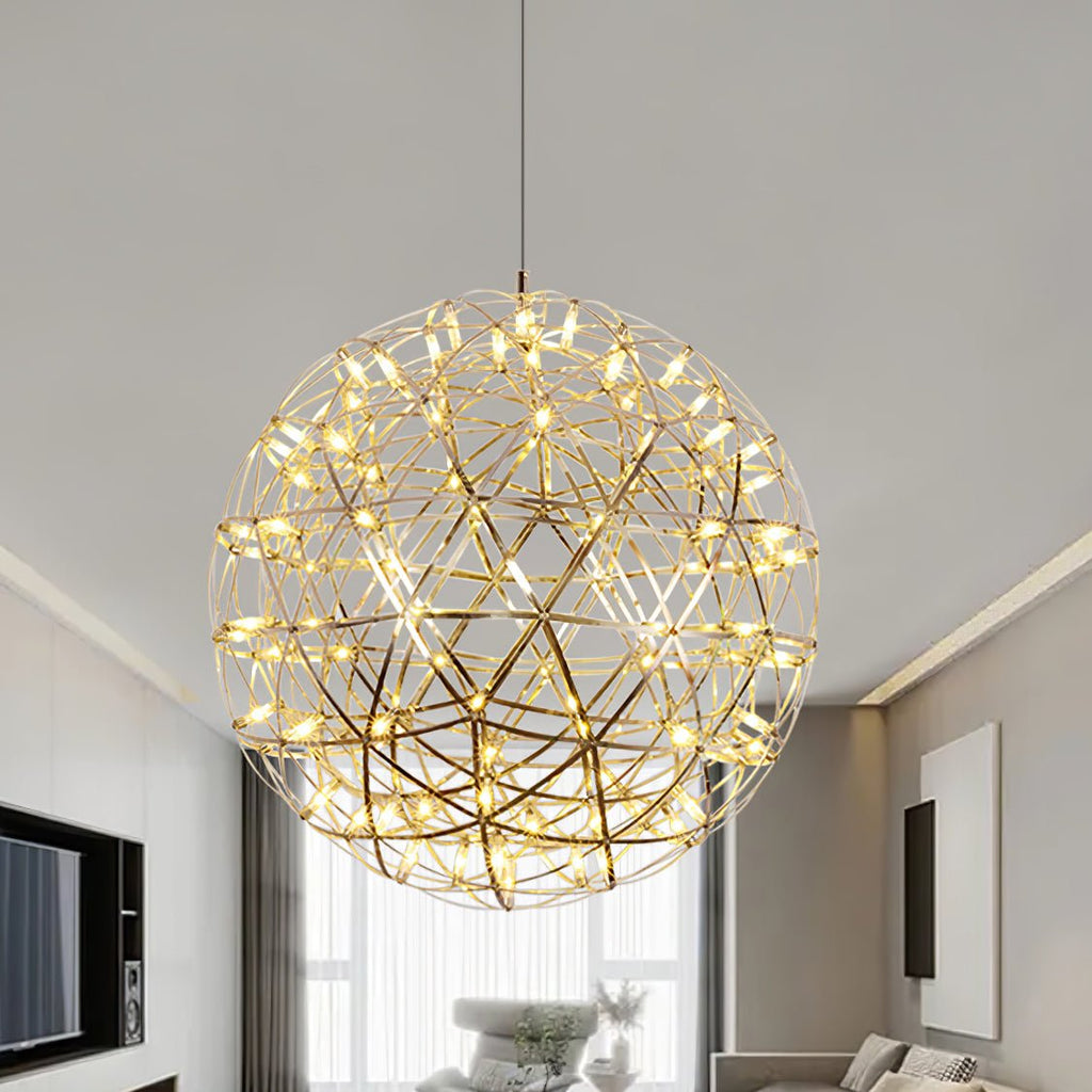 Silver Spark Ball Pendant Light | Souliia