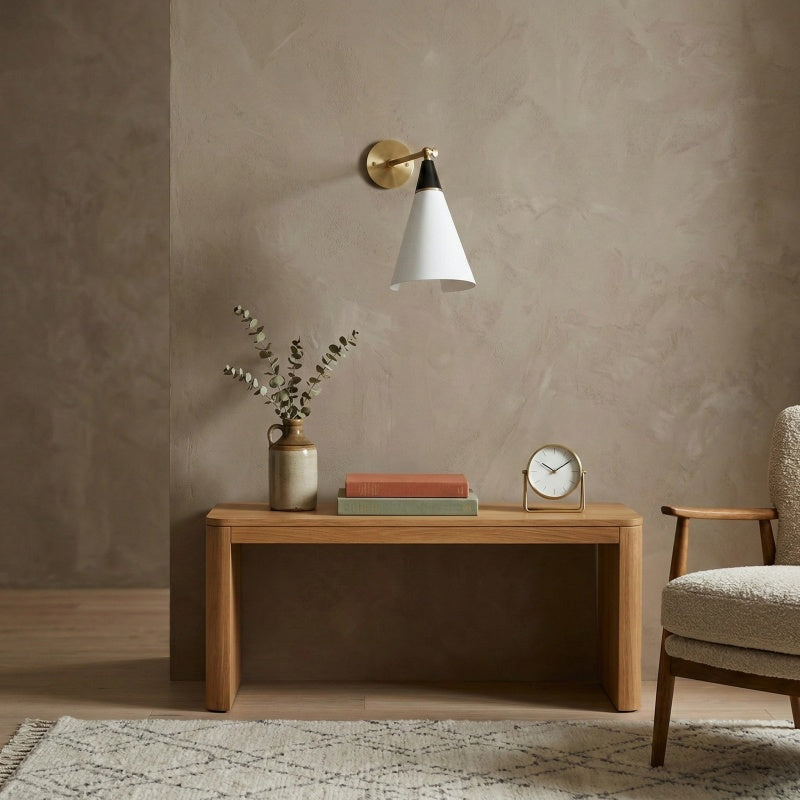 Lampada da parete minimalista Oribelle – Applique contemporanea in metallo per ambienti interni | Souliia