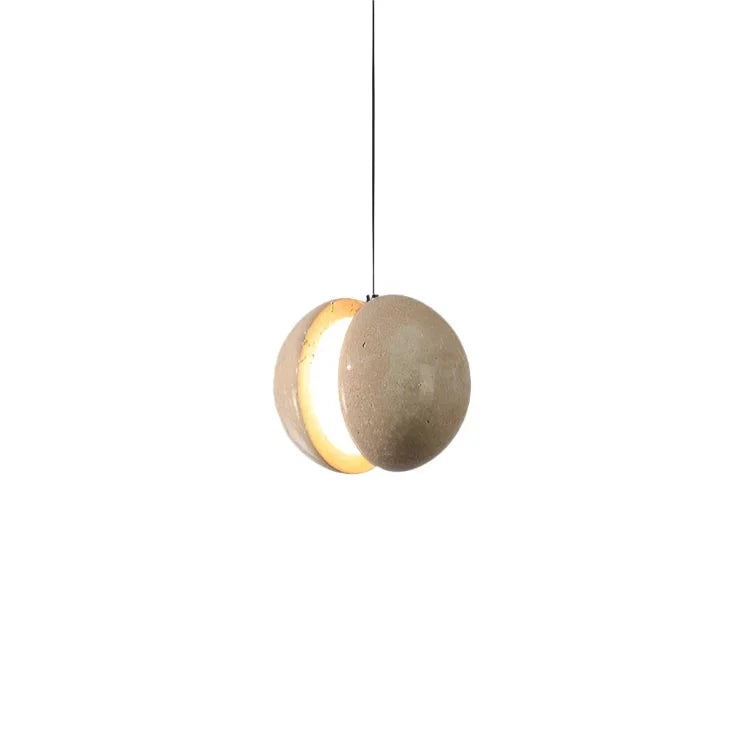 Travertin Lunar Pendelleuchte | Souliia