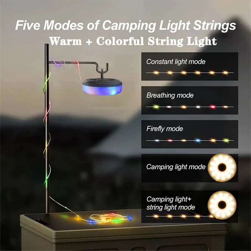 Guirlande lumineuse extérieure — Conception rétractable anti-emmêlement