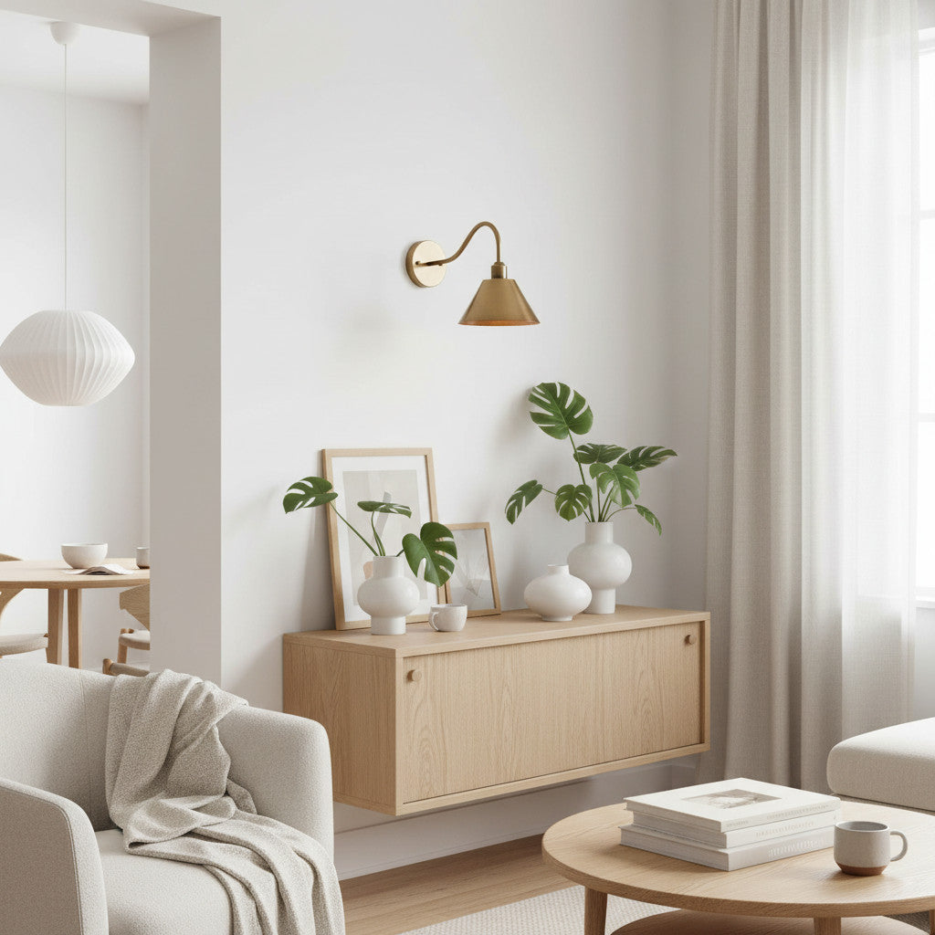 Narix Konische moderne Metall-Wandleuchte für Flure und Schlafzimmer | Souliia