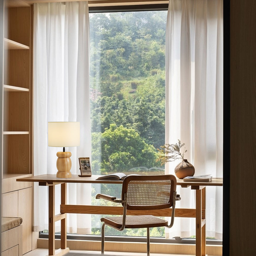 Pebble Wood Table Lamp | Souliia