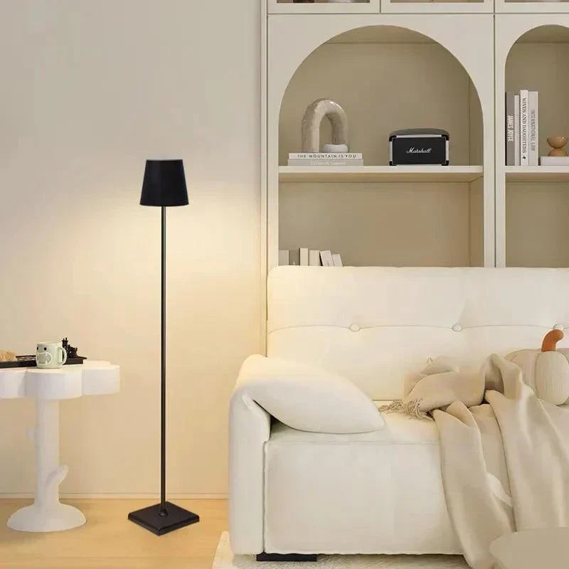 LumaNova Nordic LED Floor Lamp — Rechargeable, Dimmable, Touch-Controlled