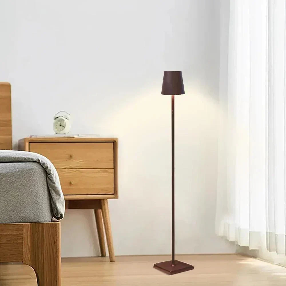 LumaNova Nordic LED Floor Lamp — Rechargeable, Dimmable, Touch-Controlled