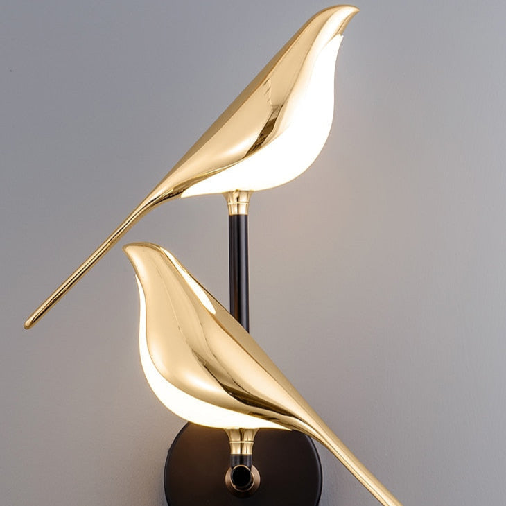 Pawdia Bird Wall Sconce - Metal Acrylic Modern LED Wall Lamp for Bedroom and Hallway | Souliia