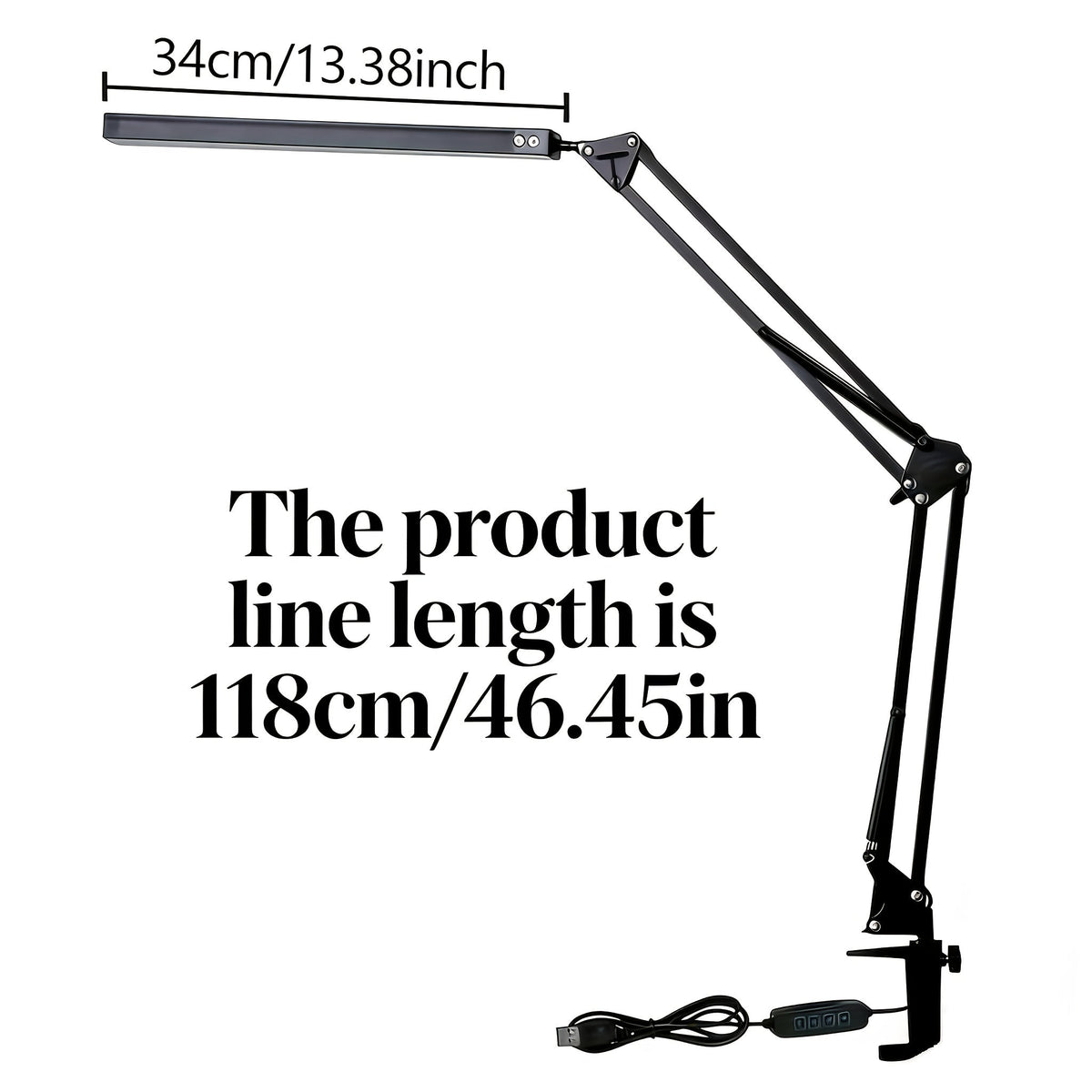 Flexiglow Clip-On LED Lamp — 10 Brightness Levels, 3 Color Temperatures