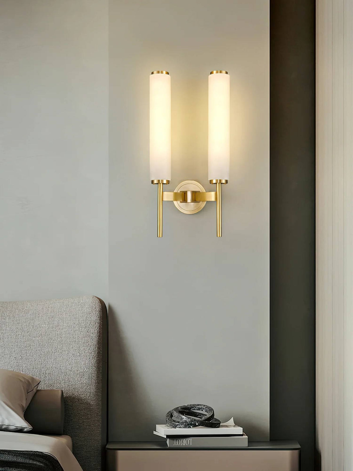 Scandinavian Minimalist Marble Wall Sconce | Souliia