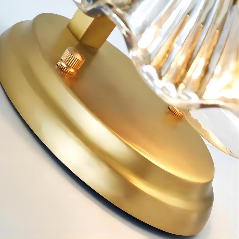 Shellora Stylish Shell Wall Light – Sculptural Glass and Metal Wall Lamp for Home N44 | Souliia