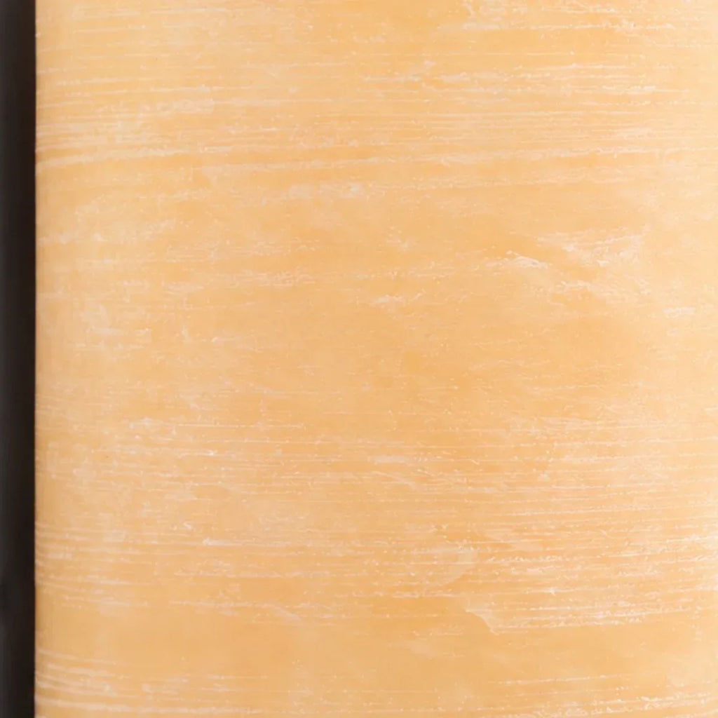 Rustic Alabaster-Style Wall Sconce with Black Metal Frame | Souliia
