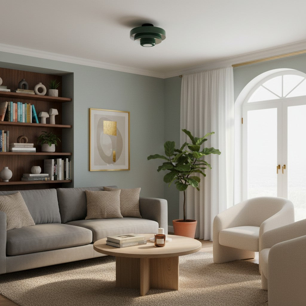 Malero Dreistufige Skulpturale Deckenleuchte im Bauhaus-Stil für Wohnzimmer und Schlafzimmer | Souliia