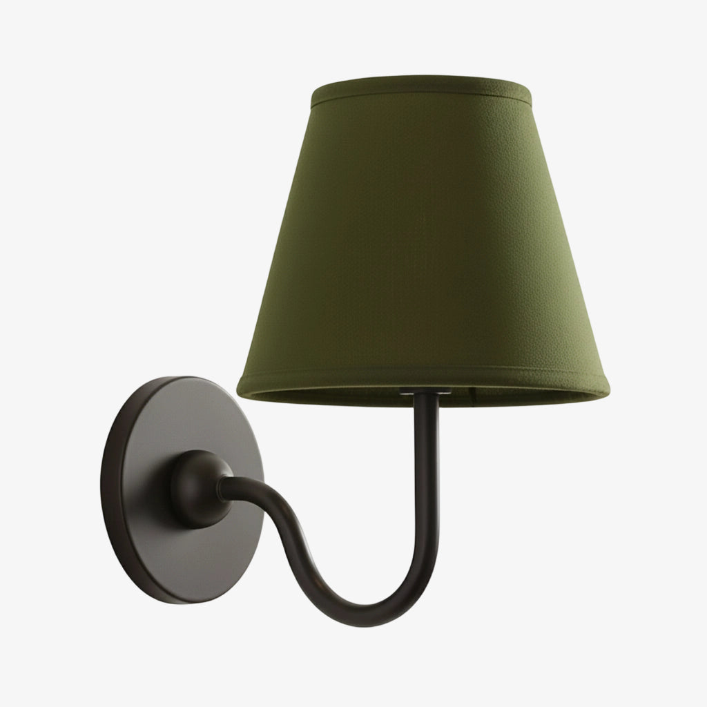 Luvora Fabric Shade Wall Sconce with Drum Shade - Classic Pleated Sconce Light | Souliia