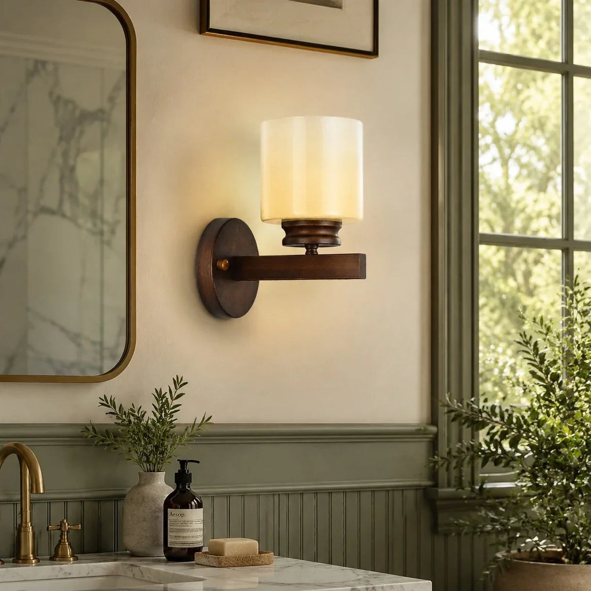 Retro Minimalist Glass Wall Lamp | Souliia