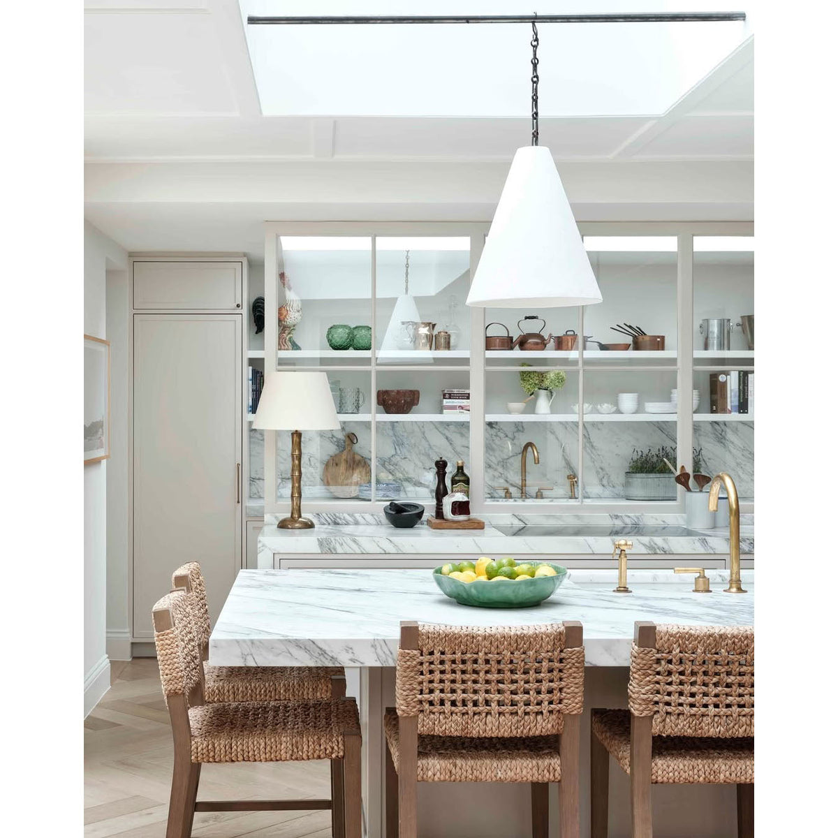 Lampada a sospensione in gesso bianco | Souliia
