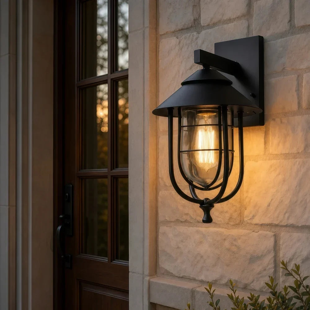 Patnox Outdoor Glass Wall Light | Souliia