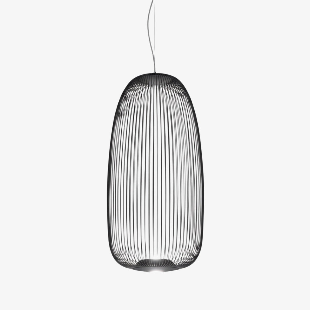 Radiloop Minimalist Suspension Lamp - Metal Lantern-Inspired Design for Dining Room N48 | Souliia