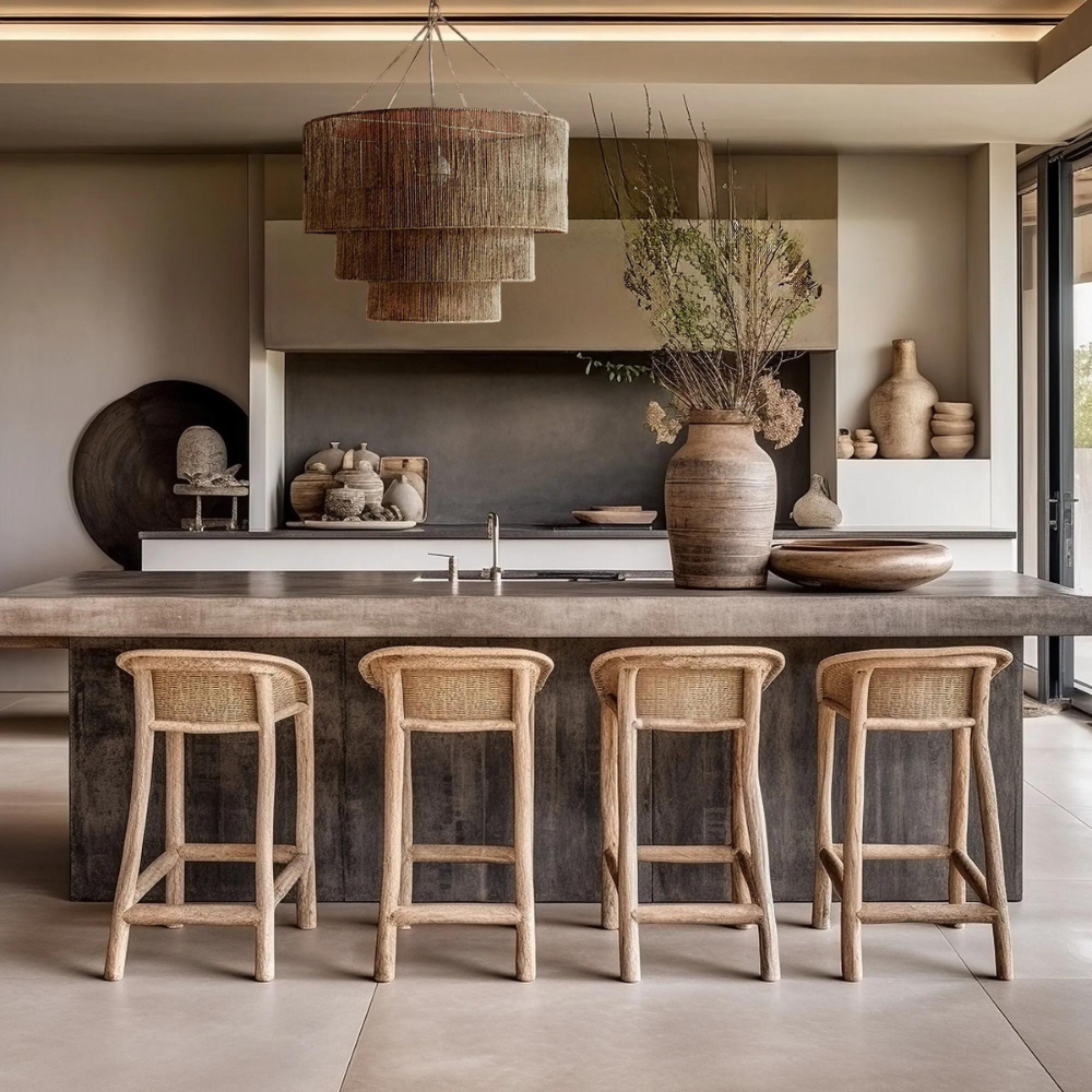 The Elegant Woven Waterfall Rattan Pendant Light | Souliia