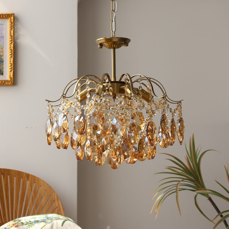 Lustrielle Sparkling Teardrop Branch Crystal Chandelier – Glamorous Retro Romantic Lighting for Dining Room | Souliia