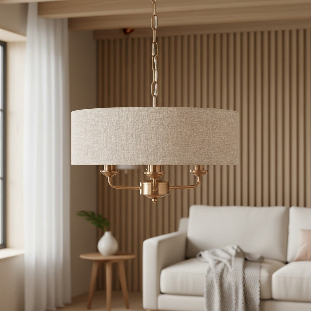 Tela elegante Mehrarm-Hängeleuchte mit skulpturalen Schirmen für Esszimmer und Wohnbereich | Souliia