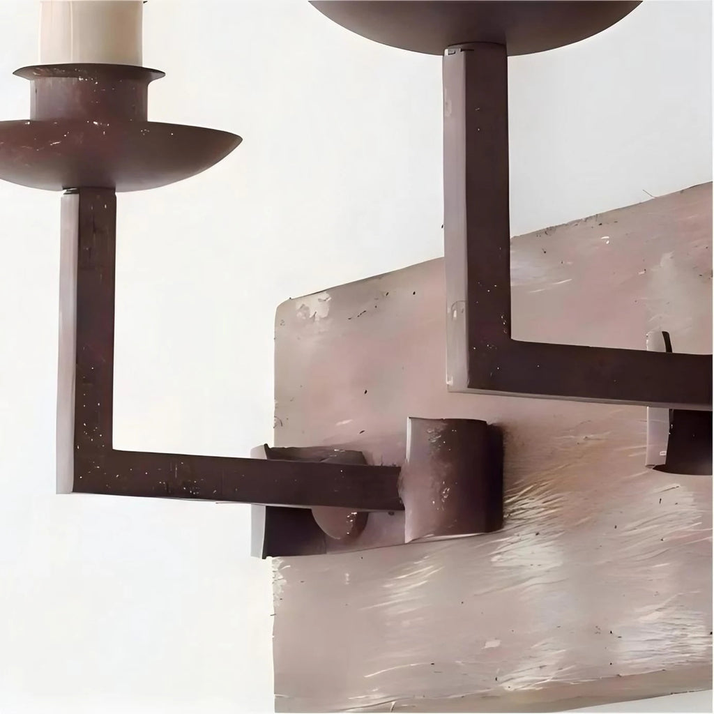 Rustic Candle Wood Wall Sconce | Souliia