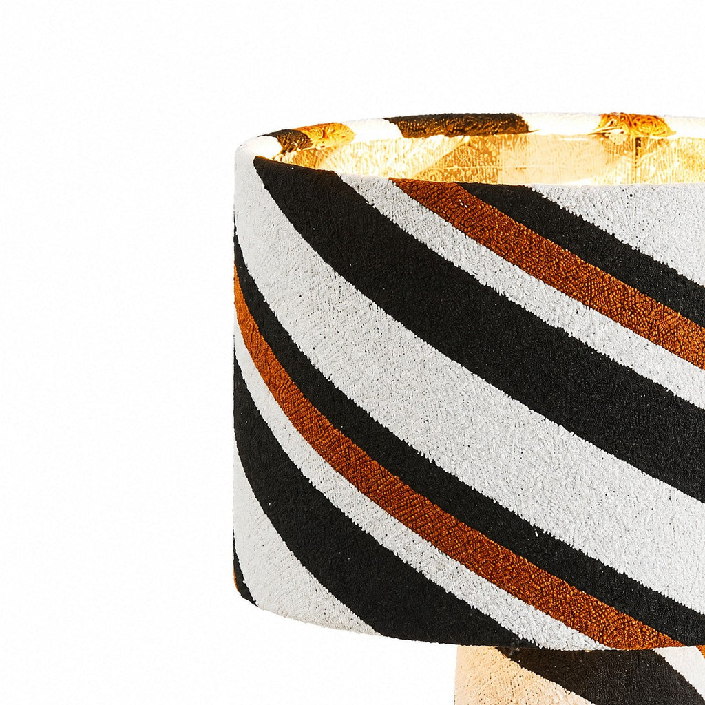 Striped Fabric Table Lamp | Souliia