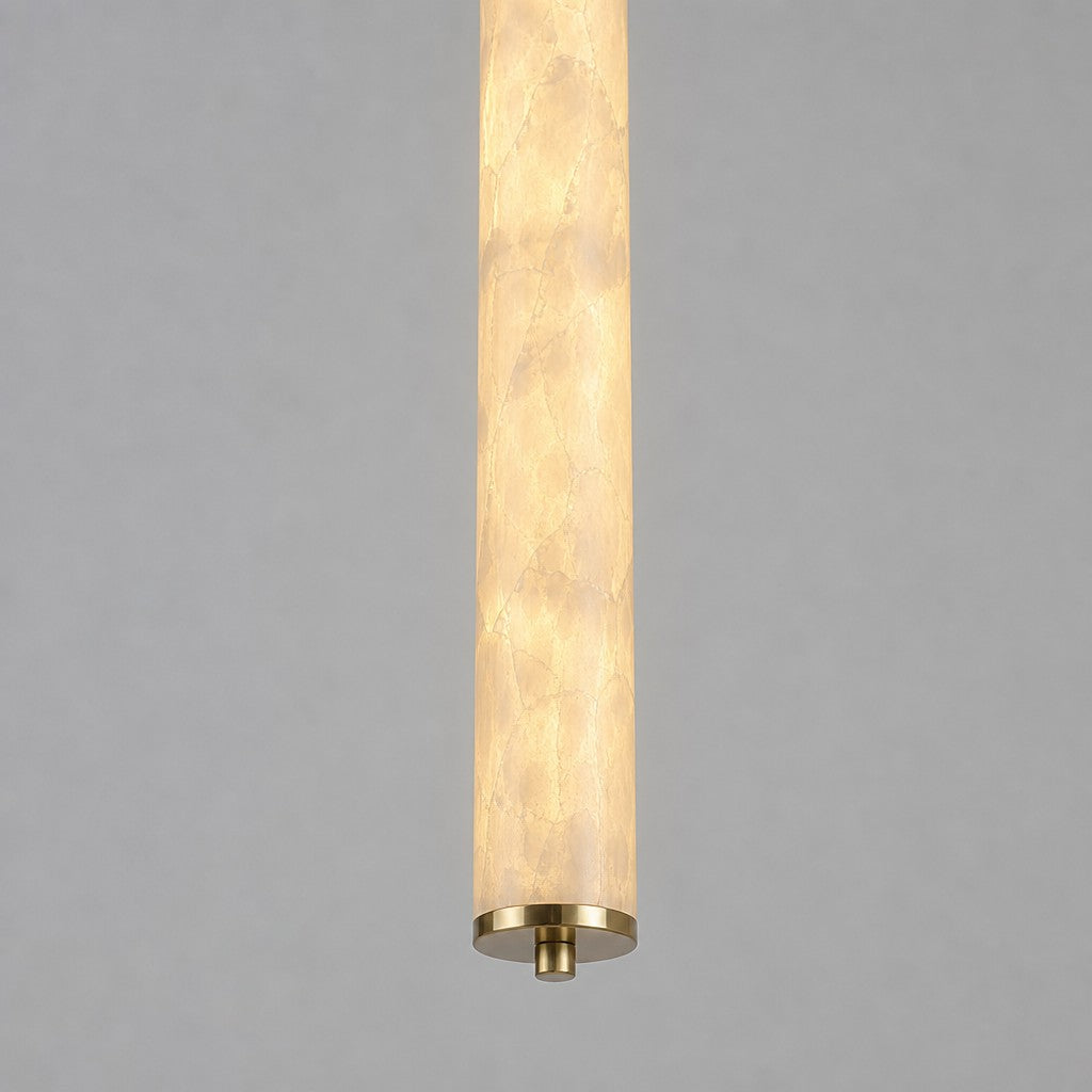 Slender Capiz Shell Cylinder Nordic Pendant Light – For Bedroom and Dining Room | Souliia