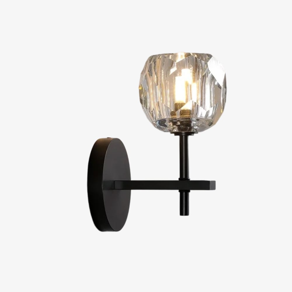 Lustrielle Clear Glass Cylindrical Wall Sconce – Modern Luxury Wall Light for Hallway | Souliia
