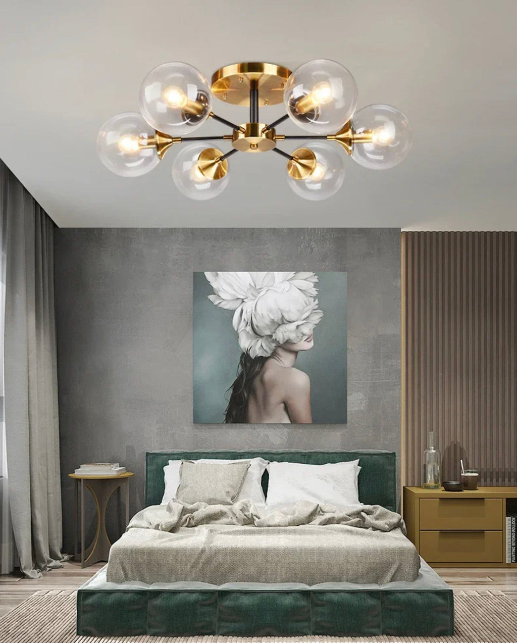 Luna Chandelier — Remote Lighting Control Switch, Emerald Glass Orb Assembly