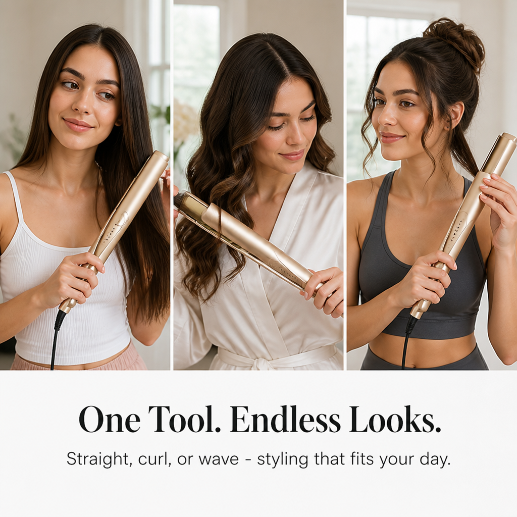 VeronaLuxe — Straighten, Curl & Shine With One Gold Wand in Minutes - Souliia