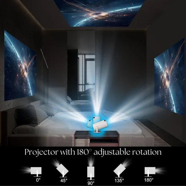 Projetor inteligente HD 4k — cinema em casa portátil sem fios